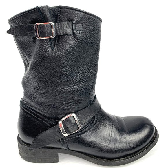 CORDANI Leather Moto‎ Style Boots - Picture 1 of 9